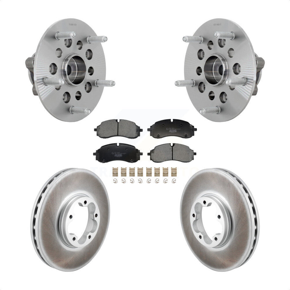 Front Hub Bearing Assembly Coated Disc Brake Rotor And Ceramic Pad Kit For Ford E-Transit KBB-132106