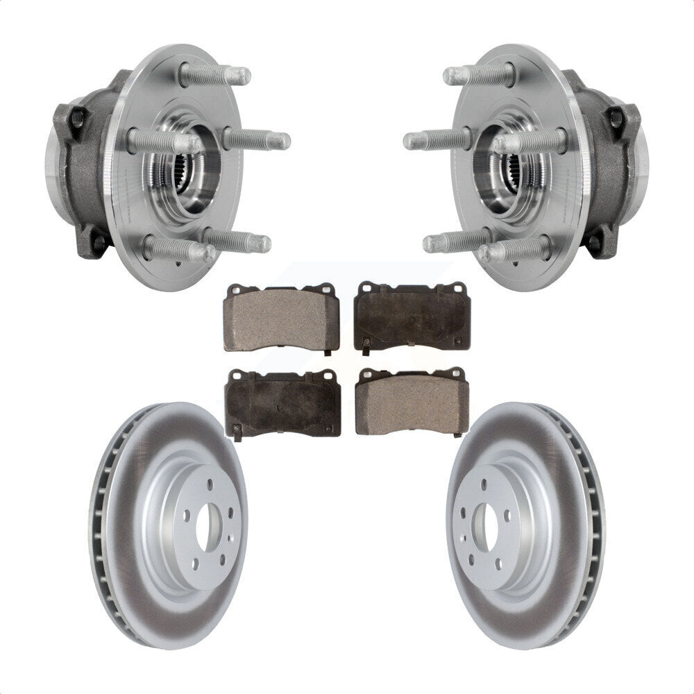 Front Hub Bearing Assembly Coated Disc Brake Rotors And Ceramic Pads Kit For Tesla S X KBB-132109