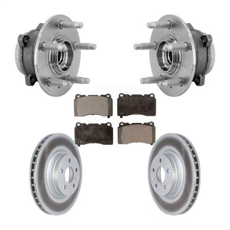 Front Hub Bearing Assembly Coated Disc Brake Rotors And Ceramic Pads Kit For Tesla S X KBB-132109
