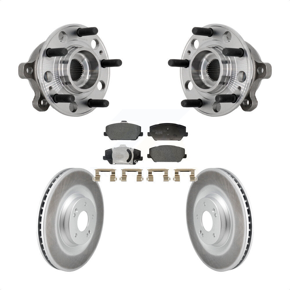 Front Hub Bearing Assembly Coated Disc Brake Rotors And Pads Kit For Hyundai Veloster N KBB-132113