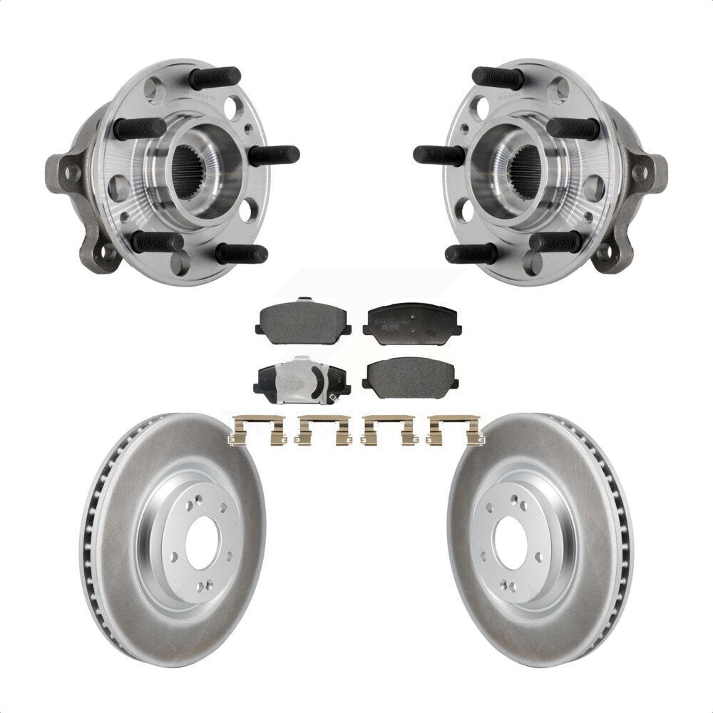 Front Hub Bearing Assembly Coated Disc Brake Rotors And Pads Kit For Hyundai Veloster N KBB-132114