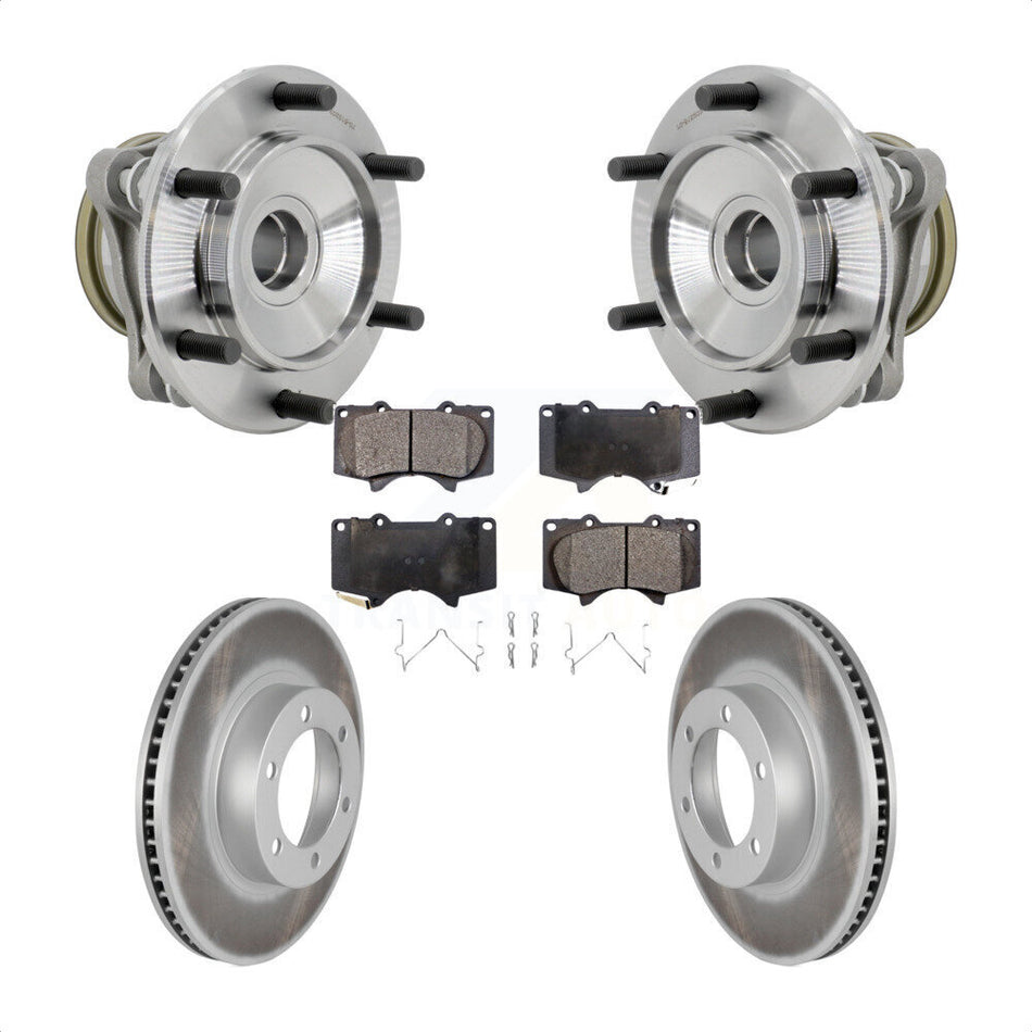 Front Hub Bearing Assembly Coated Disc Brake Rotors And Pads Kit For Toyota 4Runner RWD KBB-132128