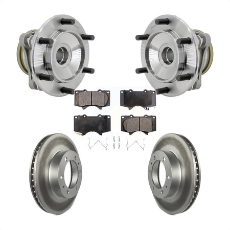 Front Hub Bearing Assembly Coat Brake Rotor Pads Kit For Toyota Tacoma 4Runner FJ Cruiser KBB-132129
