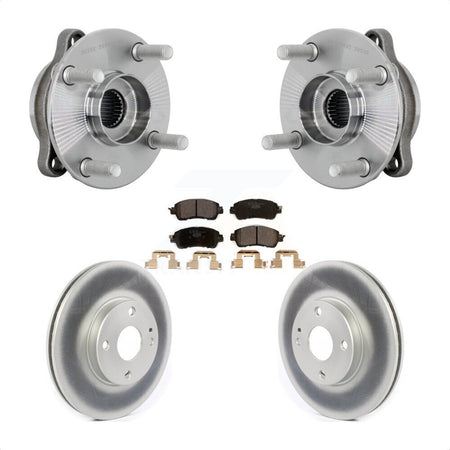 Front Hub Bearing Assembly Coated Disc Brake Rotor And Pads Kit For Toyota Yaris iA Scion KBB-132142