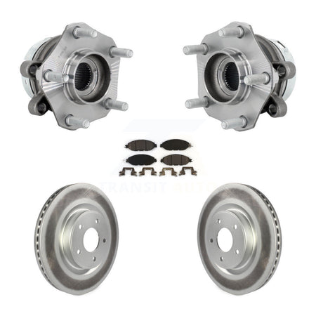 Front Hub Bearing Assembly Coated Disc Brake Rotor And Ceramic Pads Kit For Nissan Murano KBB-132150