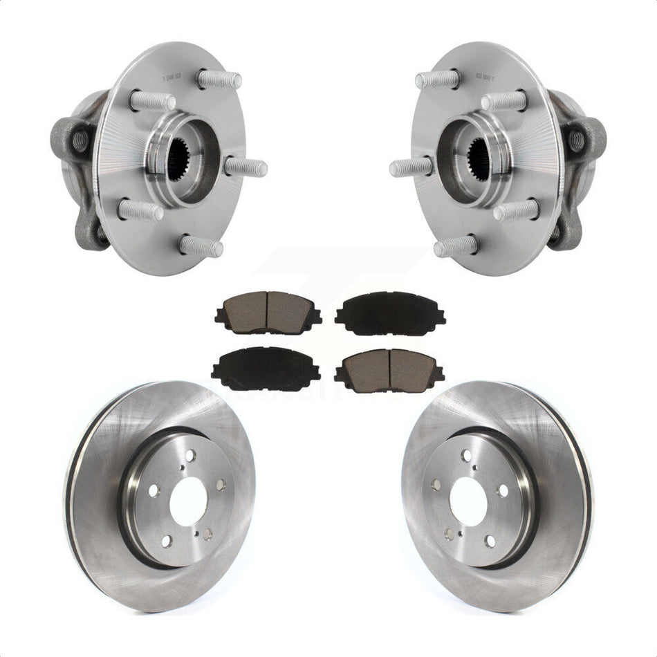Front Hub Bearing Brake Rotor Pad Kit For 2019 Toyota C-HR Vehicles Manufactured In Japan KBB-132158