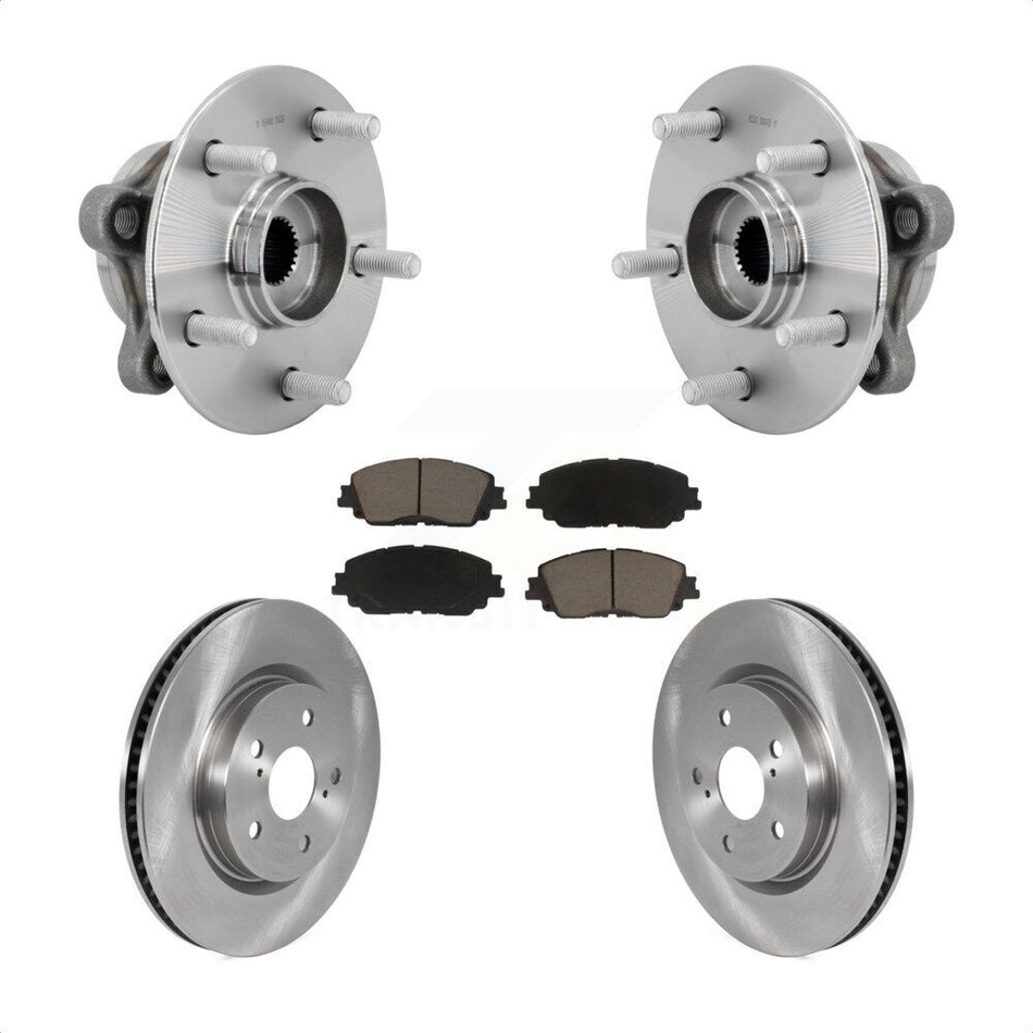 Front Hub Bearing Assembly Disc Brake Rotor & Pads Kit For Toyota C-HR Lexus UX250h UX200 KBB-132159