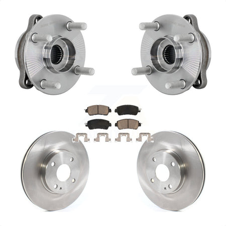 Front Hub Bearing Assembly Disc Brake Rotor And Ceramic Pad Kit For Toyota Yaris iA Scion KBB-132160