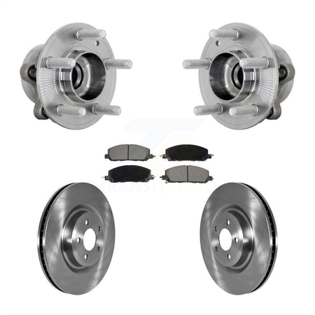 Front Hub Bearing Brake Rotor & Pads Kit For Ford Explorer Lincoln Aviator Police Utility KBB-132162
