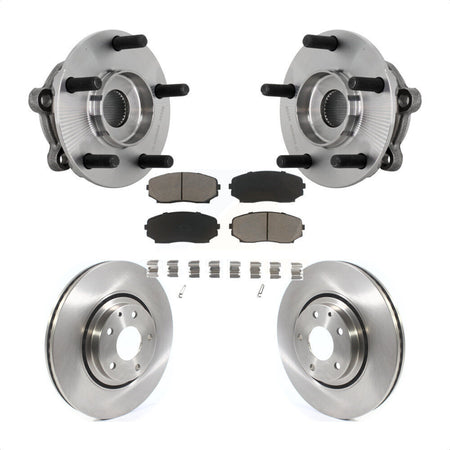 Front Hub Bearing Assembly Disc Brake Rotor And Ceramic Pads Kit For 2016-2023 Mazda CX-9 KBB-132165