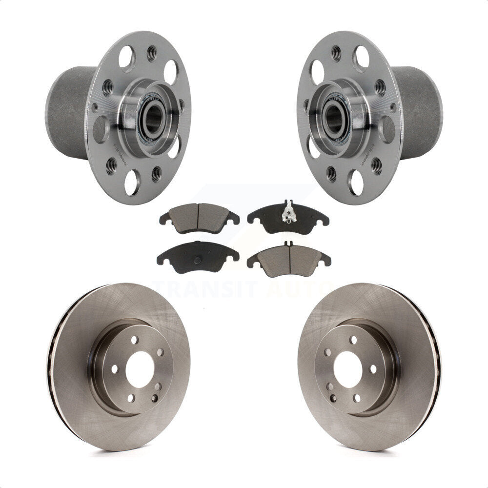 Front Hub Bearing Assembly Disc Brake Rotor And Pads Kit For Mercedes-Benz E350 E400 E250 KBB-132171