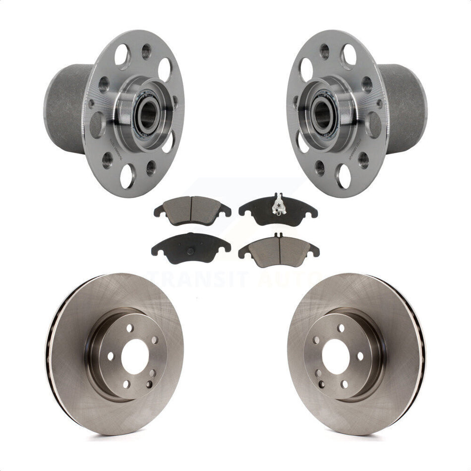 Front Hub Bearing Assembly Disc Brake Rotor And Pads Kit For Mercedes-Benz E350 E400 E250 KBB-132171
