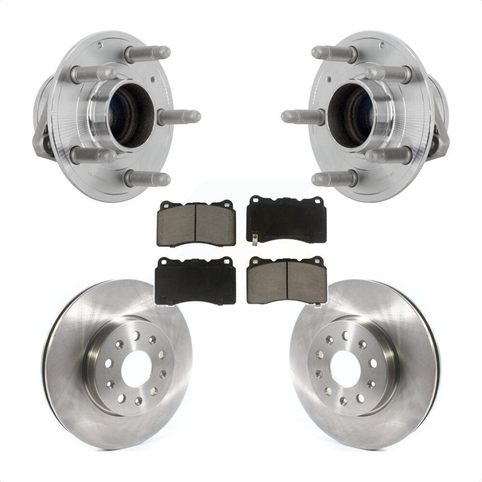 Front Hub Bearing Assembly Disc Brake Rotor Pad Kit For Chevrolet Camaro Cadillac CTS CT6 KBB-132173