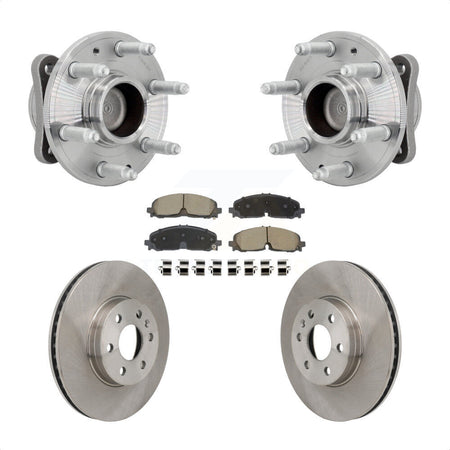 Front Hub Bearing Brake Rotor And Pad Kit For 2021-2022 Chevrolet Colorado GMC Canyon RWD KBB-132177