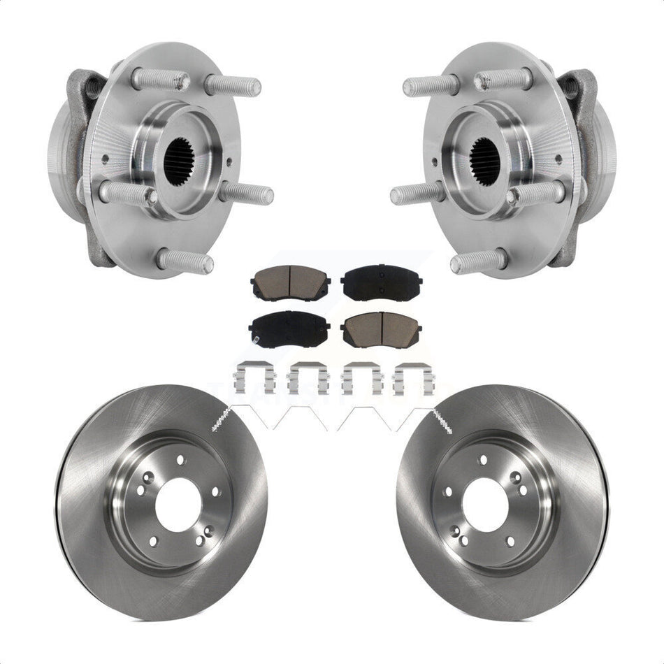 Front Hub Bearing Assembly Disc Brake Rotors And Pads Kit For Hyundai Kona Kia Seltos KBB-132181