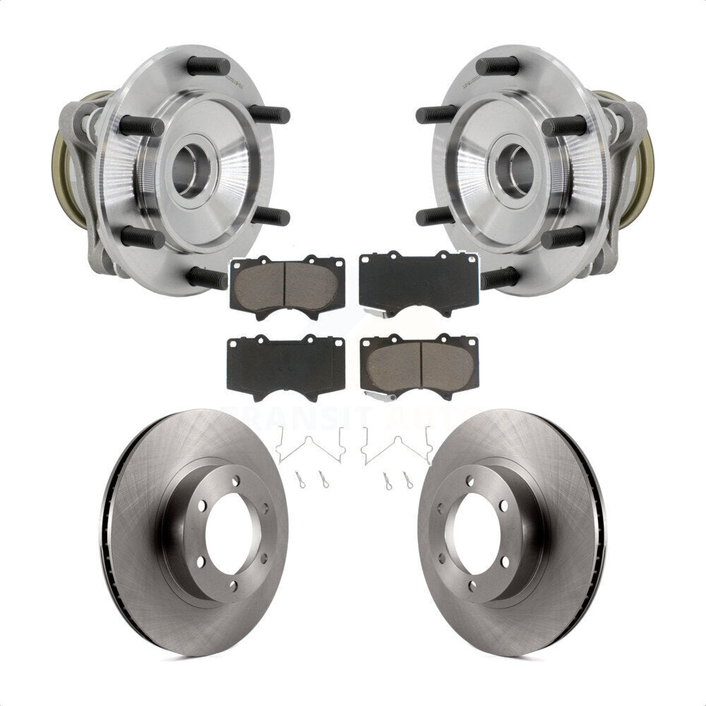 Front Hub Bearing Assembly Disc Brake Rotors And Ceramic Pads Kit For Toyota 4Runner RWD KBB-132184