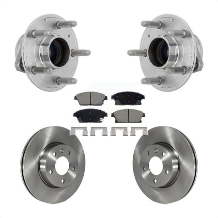 Front Hub Bearing Assembly Disc Brake Rotors And Ceramic Pads Kit For Cadillac ATS KBB-132189