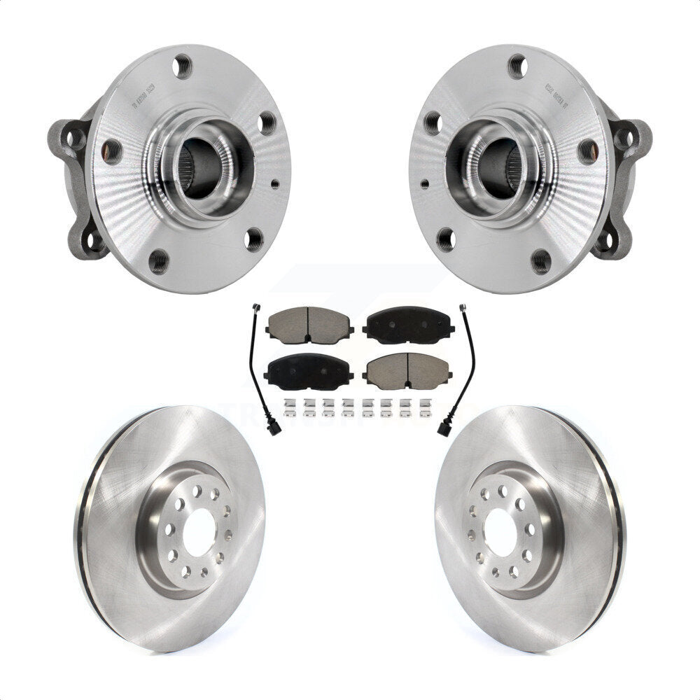 Front Hub Bearing Assembly Disc Brake Rotor And Pads Kit For Volkswagen Atlas Cross Sport KBB-132203