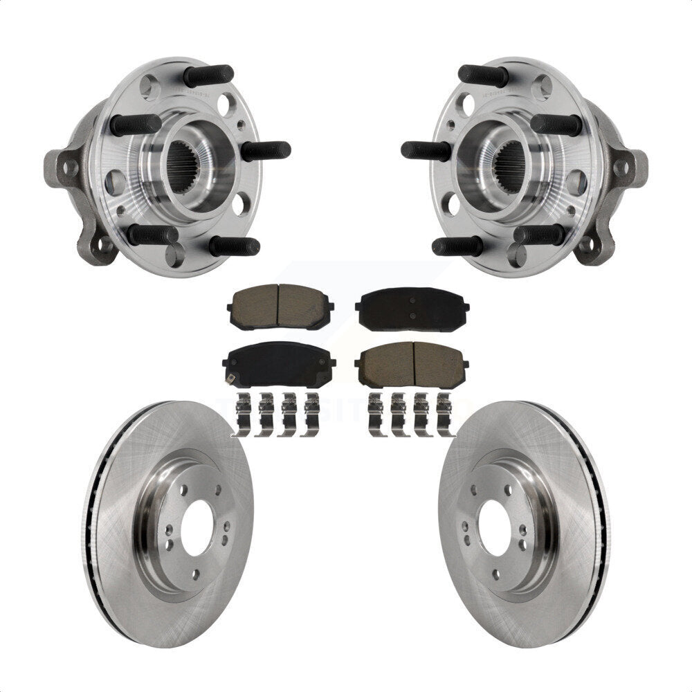 Front Hub Bearing Assembly Disc Brake Rotor And Ceramic Pad Kit For Hyundai Sonata Kia K5 KBB-132204