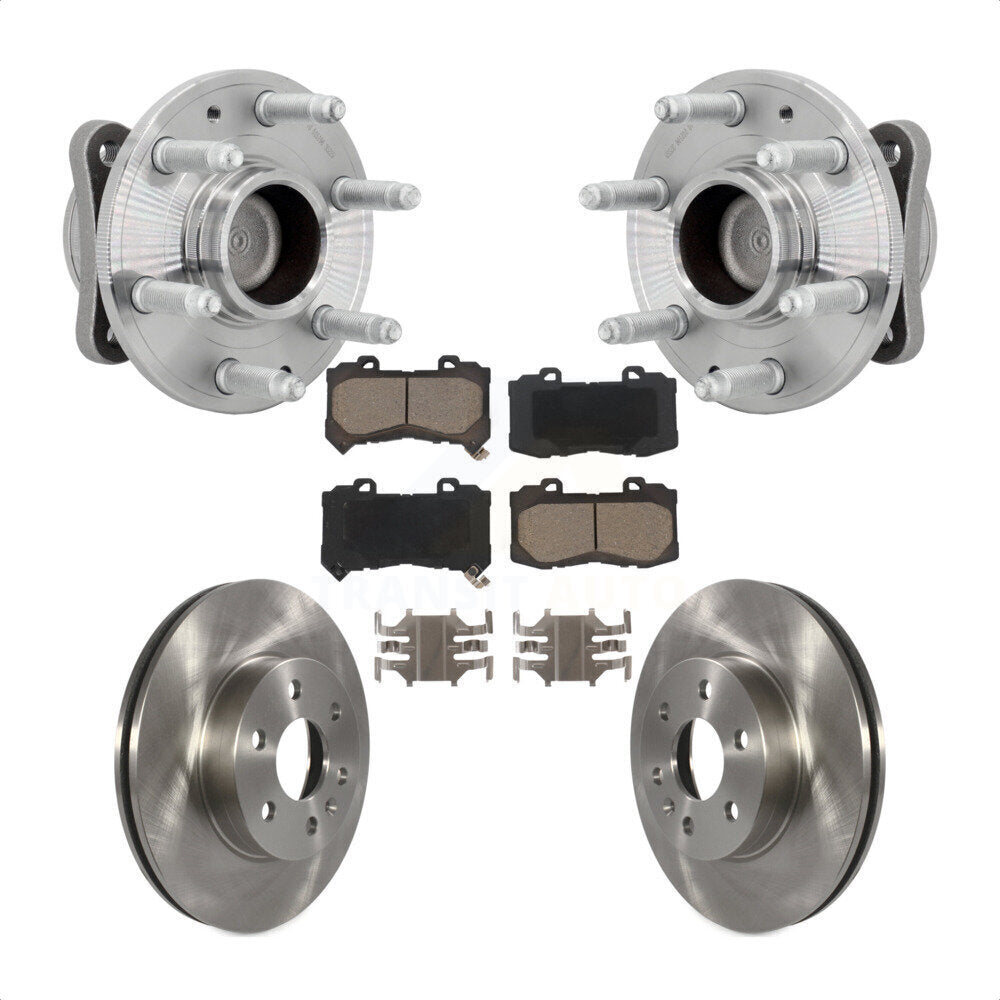 Front Hub Bearing Brake Rotor And Pad Kit For 2015-2020 Chevrolet Colorado GMC Canyon RWD KBB-132207
