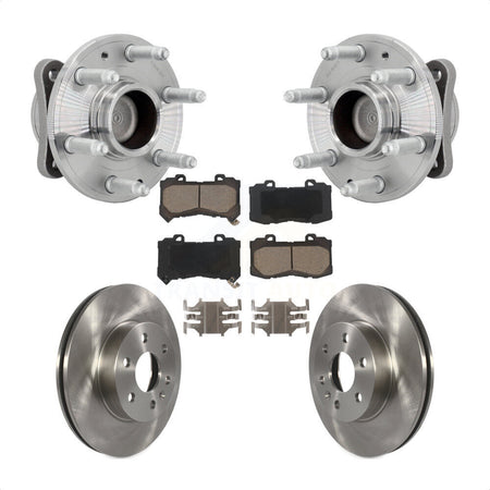 Front Hub Bearing Brake Rotor And Pad Kit For 2015-2020 Chevrolet Colorado GMC Canyon RWD KBB-132207
