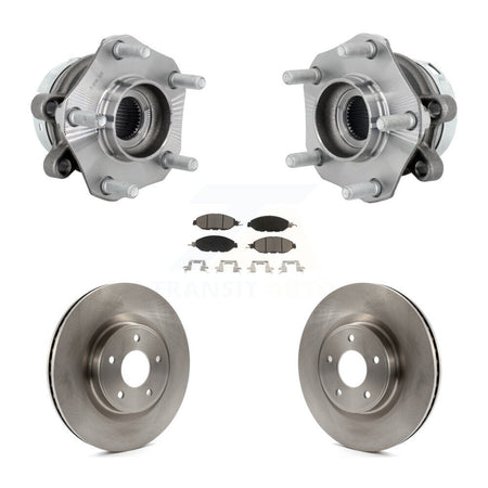 Front Hub Bearing Assembly Disc Brake Rotors And Ceramic Pads Kit For Nissan Murano KBB-132208