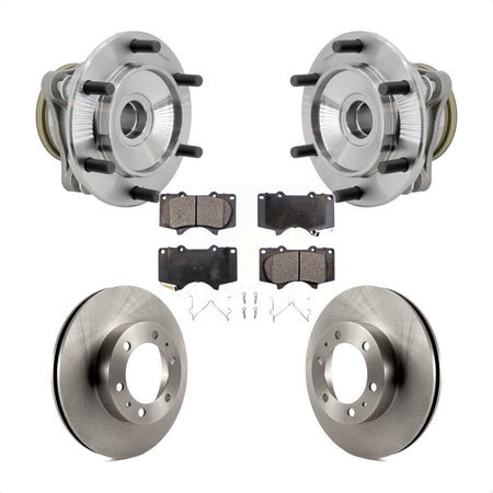 Front Hub Bearing Assembly Disc Brake Rotor Pads Kit For Toyota Tacoma 4Runner FJ Cruiser KBB-132214