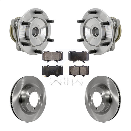 Front Hub Bearing Assembly Disc Brake Rotor And Pads Kit For 2010-2021 Toyota 4Runner RWD KBB-132216