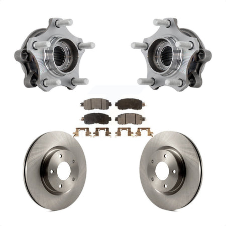 Front Hub Bearing Assembly Disc Brake Rotors And Pads Kit For 2019-2023 Nissan Altima KBB-132226