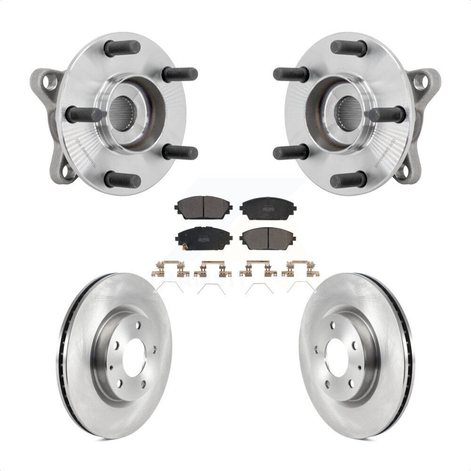 Front Hub Bearing Brake Rotor & Pad Kit For 21-22 Mazda 3 Vehicles Manufactured In Mexico KBB-132231