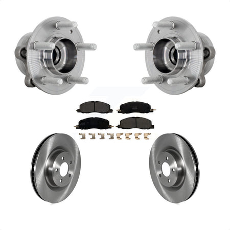Front Hub Bearing Brake Rotor And Pad Kit For 2020-2022 Ford Explorer Lincoln Aviator AWD KBB-132237