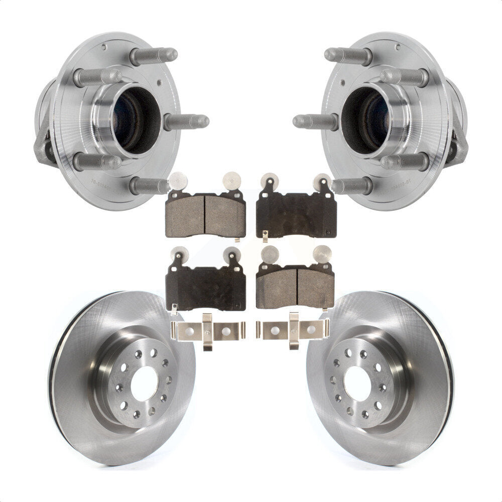 Front Hub Bearing Assembly Disc Brake Rotor Pad Kit For Chevrolet Camaro Cadillac CT6 CTS KBB-132254