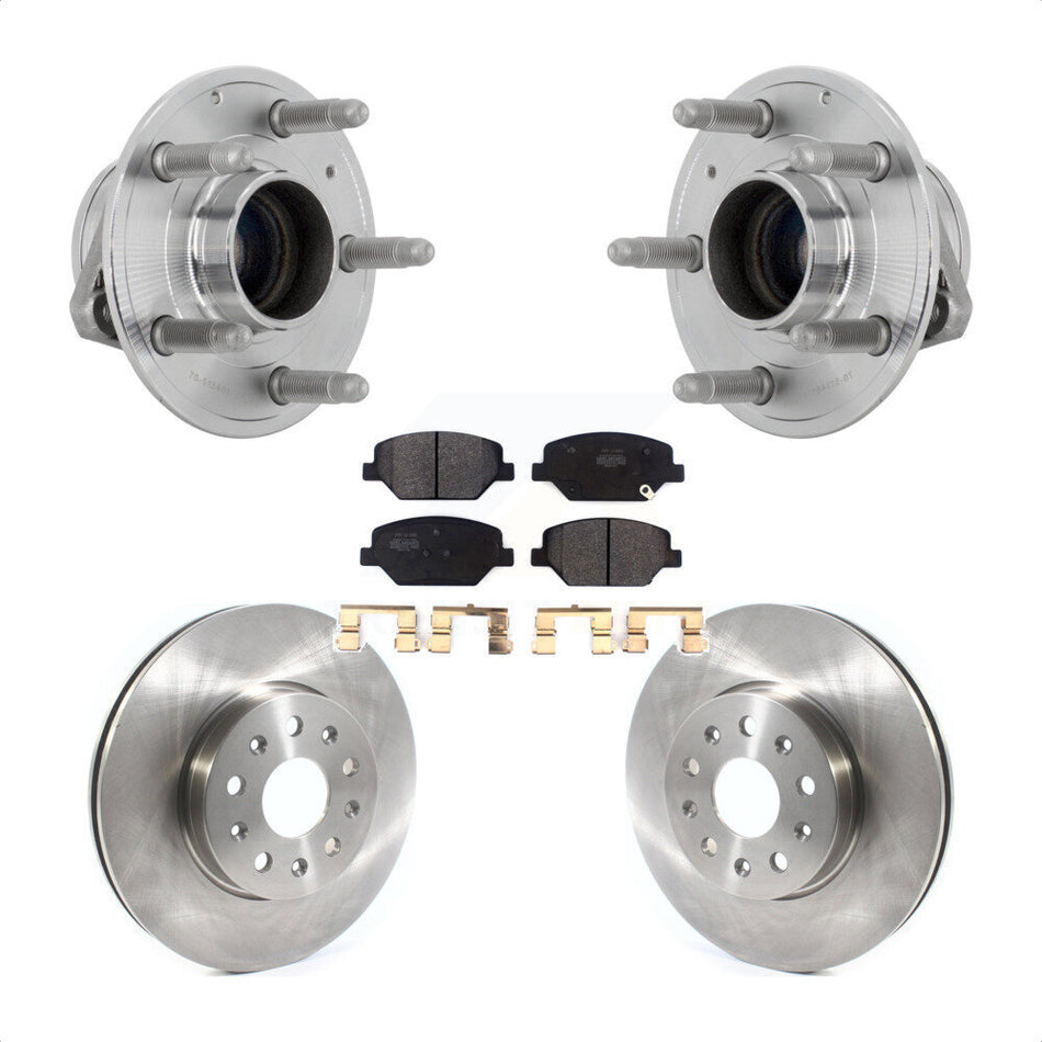 Front Hub Bearing Disc Brake Rotor & Pad Kit For Chevrolet Camaro Without Brembo Calipers KBB-132255