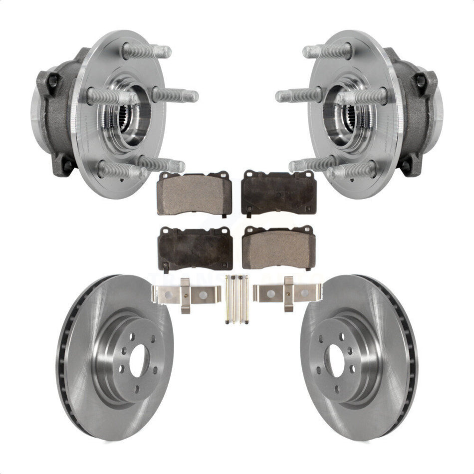 Front Hub Bearing Assembly Disc Brake Rotors And Semi-Metallic Pads Kit For Tesla S X KBB-132260