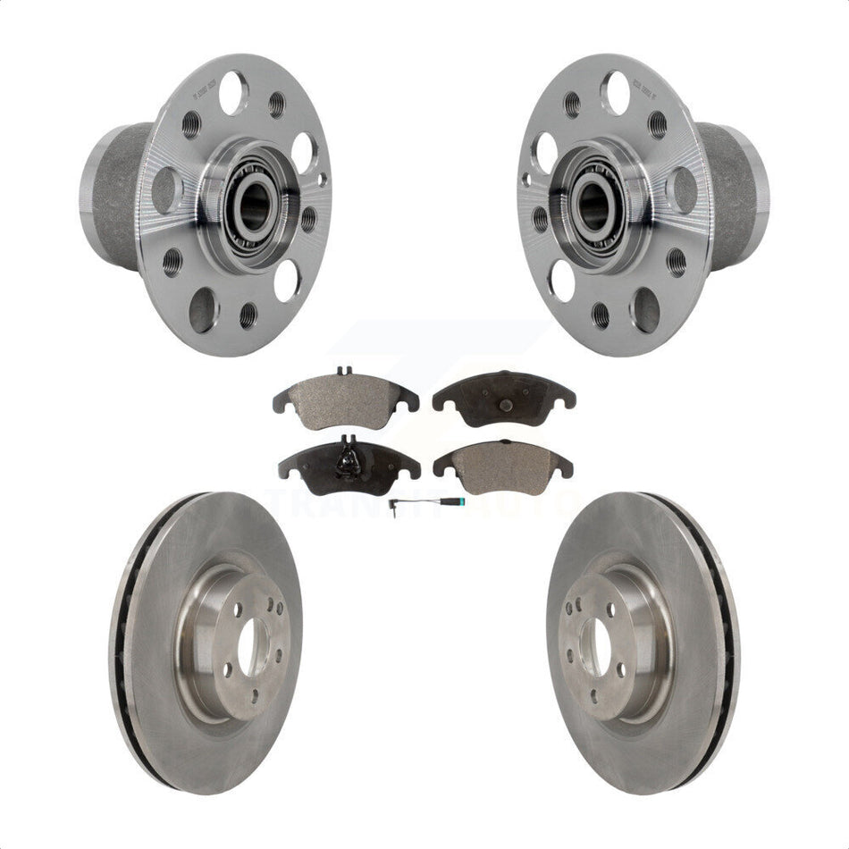 Front Hub Bearing Assembly Disc Brake Rotors And Pads Kit For Mercedes-Benz C250 E550 KBB-132263