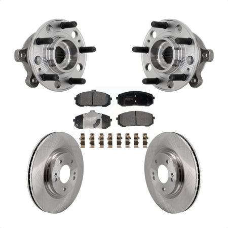 Front Hub Bearing Assembly Disc Brake Rotors And Pads Kit For Hyundai Sonata Kia K5 KBB-132266