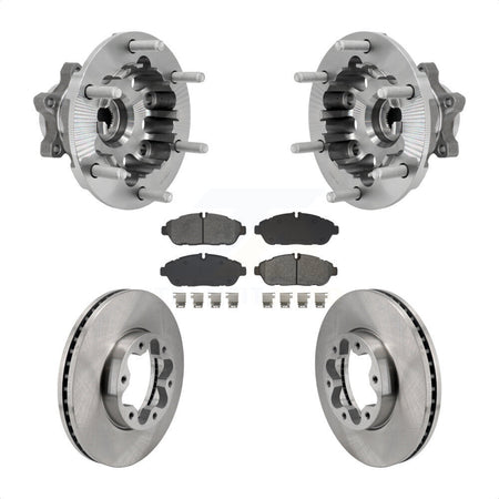 Front Hub Bearing Brake Rotor & Pads Kit For Ford Transit-250 Transit-350 Transit-150 AWD KBB-132269