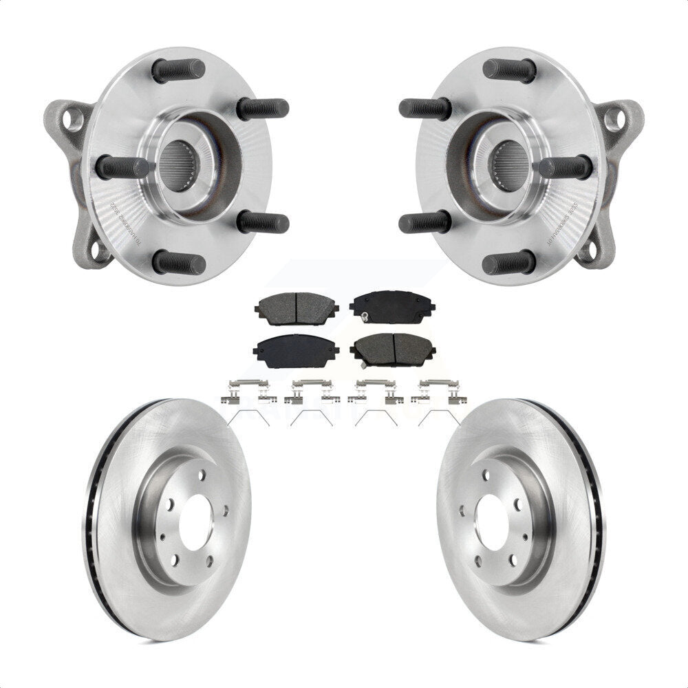 Front Hub Bearing Assembly Disc Brake Rotors And Pads Kit For 2020-2022 Mazda CX-30 KBB-132271