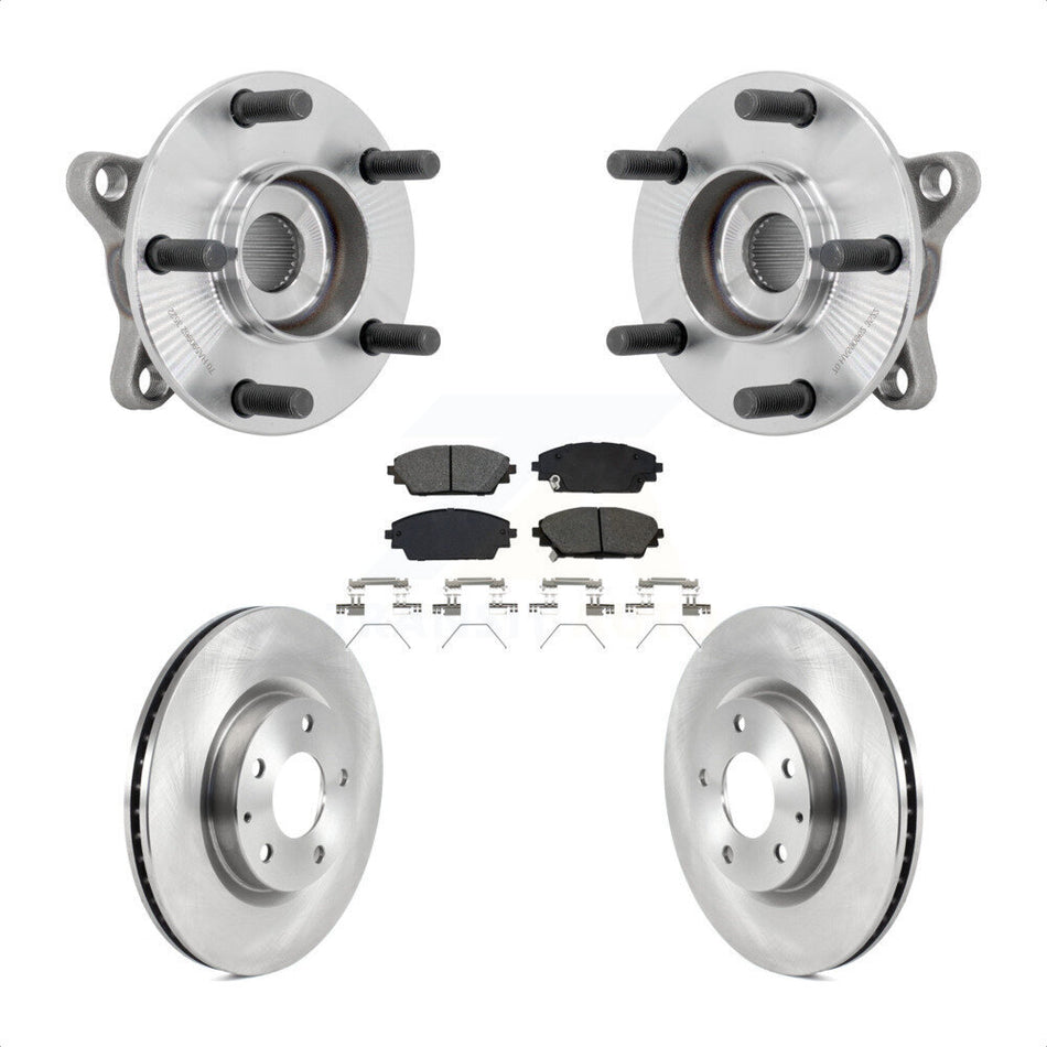 Front Hub Bearing Assembly Disc Brake Rotors And Pads Kit For 2020-2022 Mazda CX-30 KBB-132271