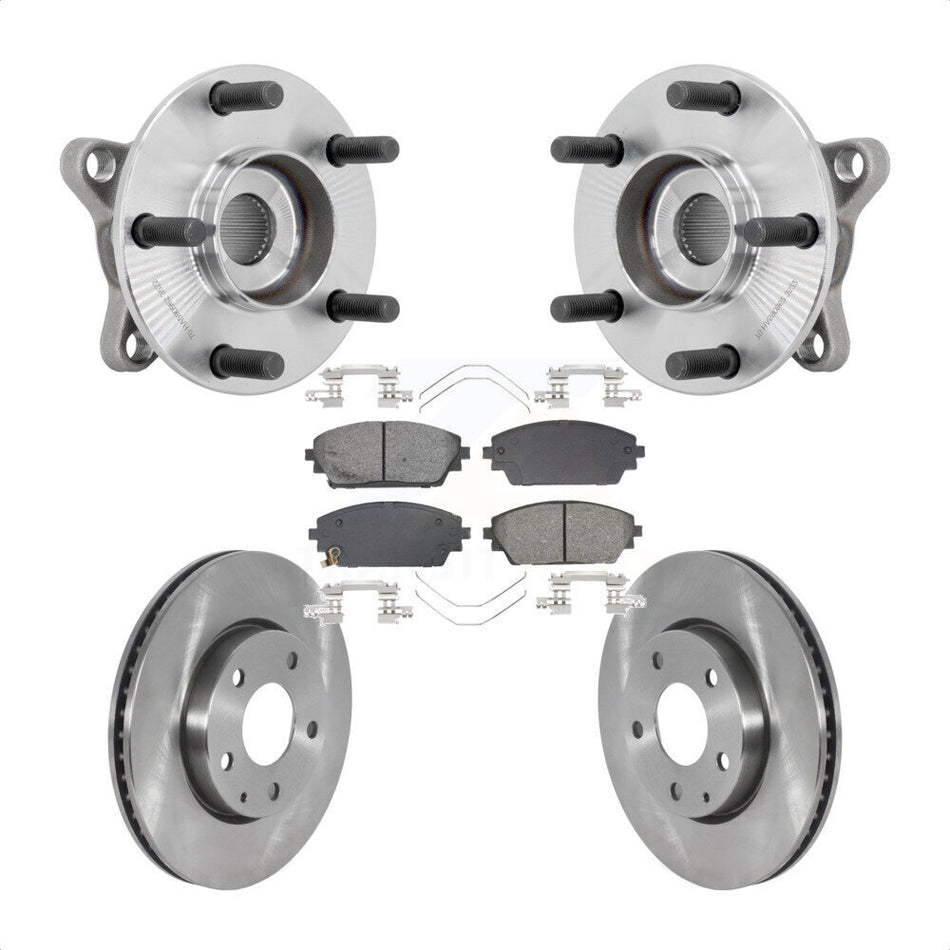 Front Hub Bearing Brake Rotor & Pad Kit For 21-22 Mazda 3 Vehicles Manufactured In Mexico KBB-132273