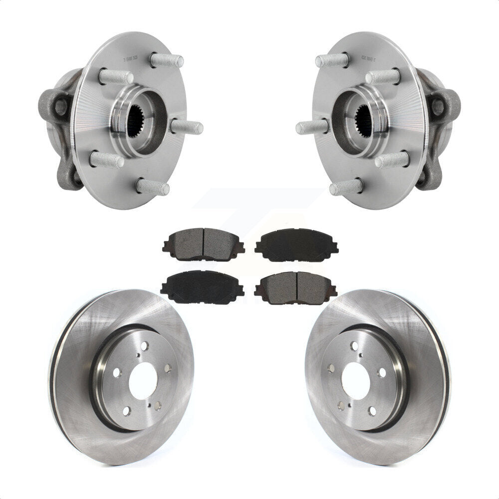 Front Hub Bearing Brake Rotor Pad Kit For 2019 Toyota C-HR Vehicles Manufactured In Japan KBB-132275