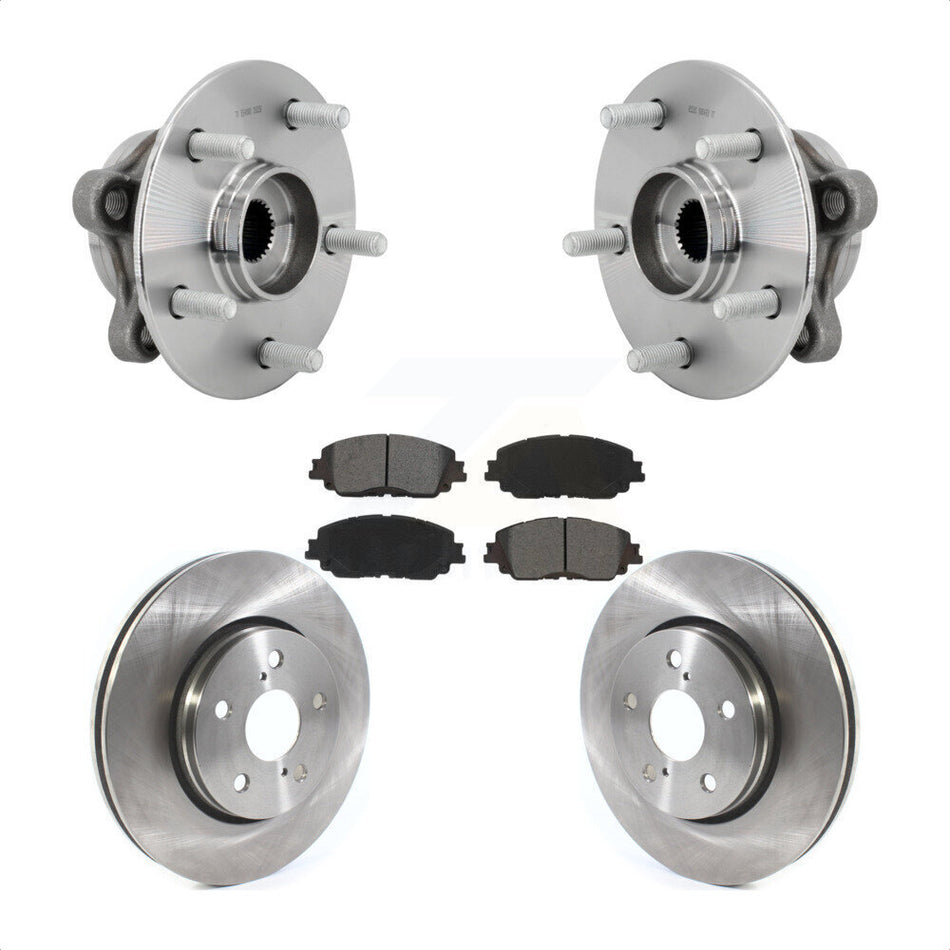 Front Hub Bearing Brake Rotor Pad Kit For 2019 Toyota C-HR Vehicles Manufactured In Japan KBB-132275