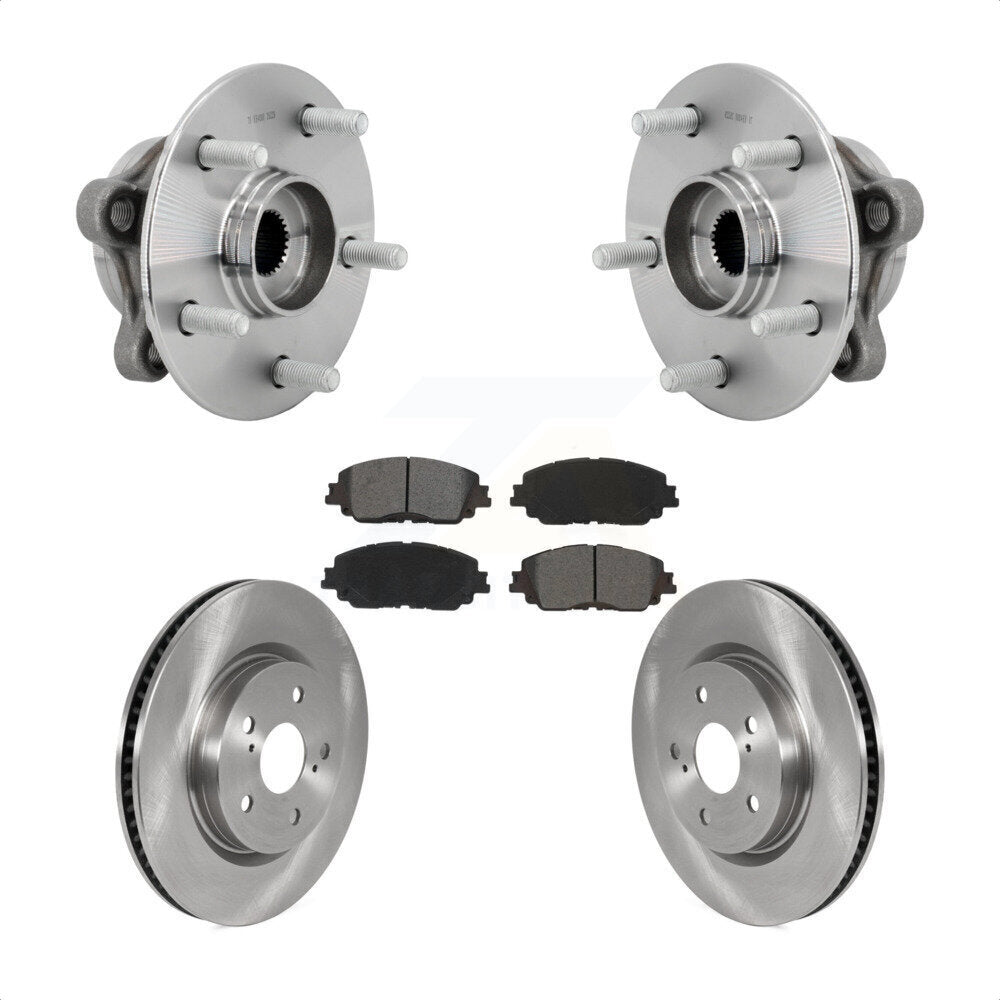Front Hub Bearing Assembly Disc Brake Rotor & Pads Kit For Toyota C-HR Lexus UX250h UX200 KBB-132276
