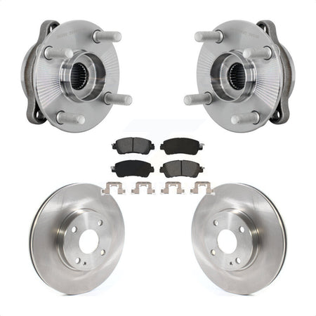 Front Hub Bearing Assembly Disc Brake Rotors And Pads Kit For Toyota Yaris iA Scion KBB-132277