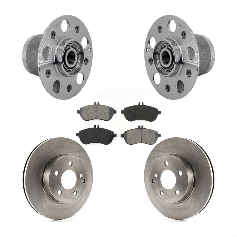 Front Hub Bearing Assembly Disc Brake Rotors And Pads Kit For Mercedes-Benz C300 C250 KBB-132283