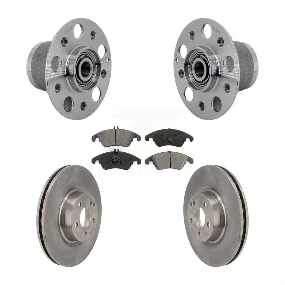 Front Hub Bearing Assembly Disc Brake Rotors And Pads Kit For Mercedes-Benz C250 E550 KBB-132284