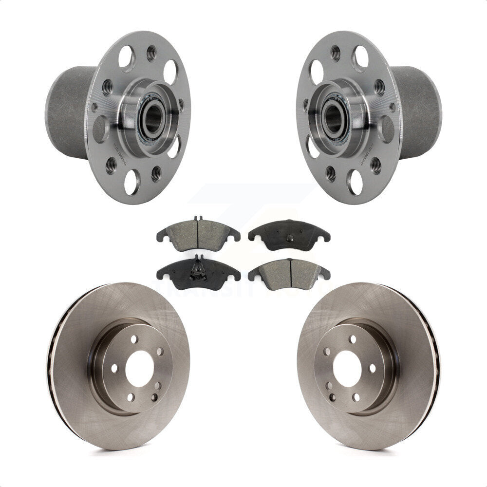 Front Hub Bearing Assembly Disc Brake Rotor And Pads Kit For Mercedes-Benz E350 E400 E250 KBB-132286