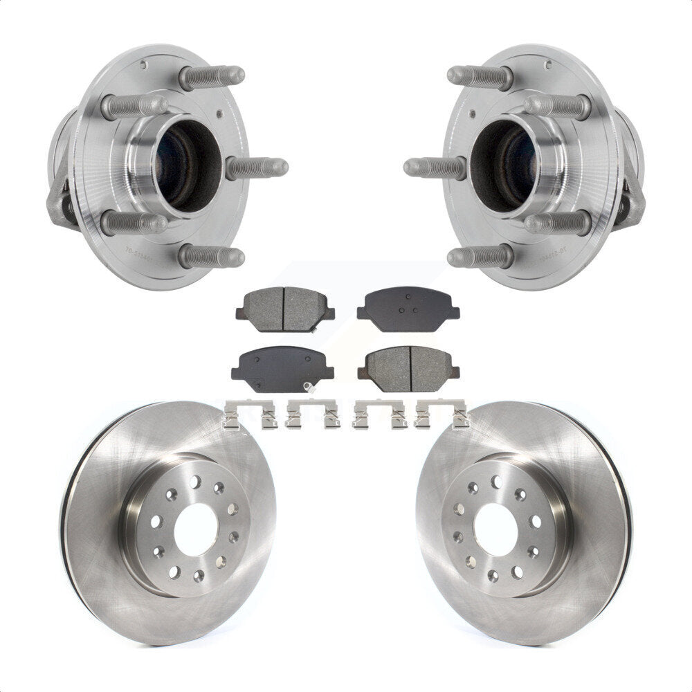 Front Hub Bearing Disc Brake Rotor & Pad Kit For Chevrolet Camaro Without Brembo Calipers KBB-132289