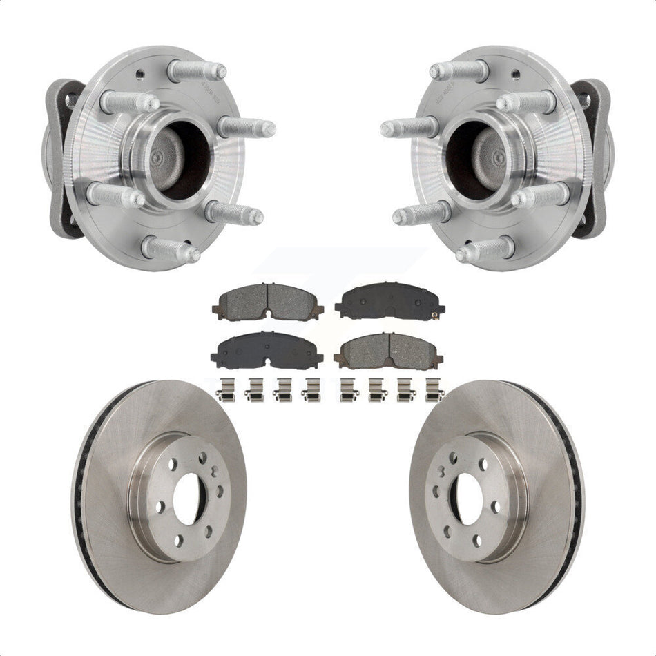 Front Hub Bearing Brake Rotor And Pad Kit For 2021-2022 Chevrolet Colorado GMC Canyon RWD KBB-132291