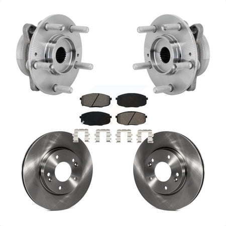 Front Hub Bearing Assembly Disc Brake Rotors And Pads Kit For Hyundai Kona Kia Seltos KBB-132294